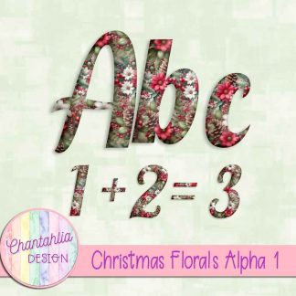 Free alpha in a Christmas Florals theme