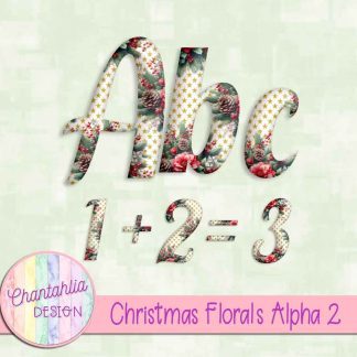 Free alpha in a Christmas Florals theme