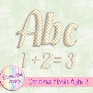 Free alpha in a Christmas Florals theme