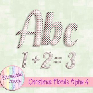 Free alpha in a Christmas Florals theme