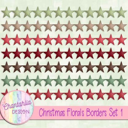 Free borders in a Christmas Florals theme