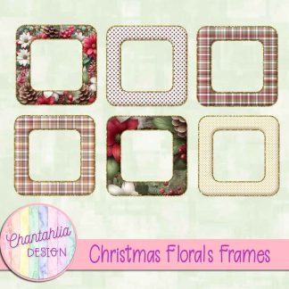 Free frames in a Christmas Florals theme