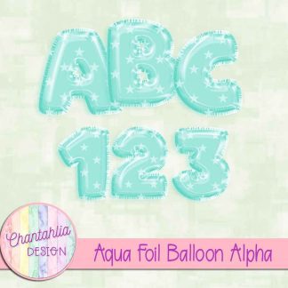 Free aqua foil balloon alpha