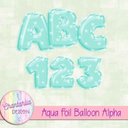 Free aqua foil balloon alpha