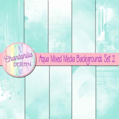 Free aqua mixed media backgrounds