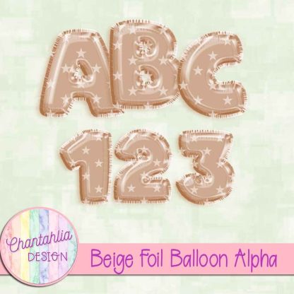 Free beige foil balloon alpha