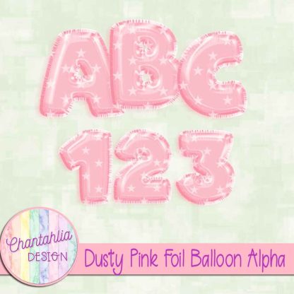 Free dusty pink foil balloon alpha