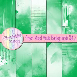 Free green mixed media backgrounds