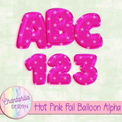 Free hot pink foil balloon alpha