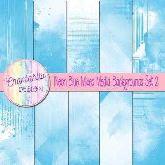 Free neon blue mixed media backgrounds