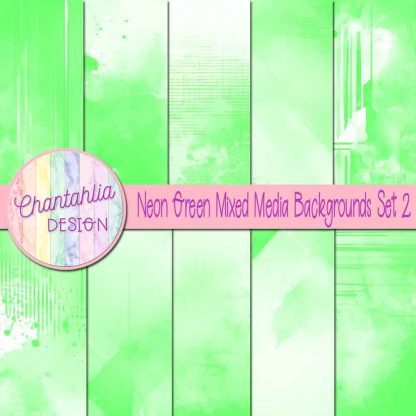 Free neon green mixed media backgrounds