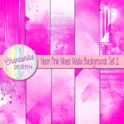 Free neon pink mixed media backgrounds