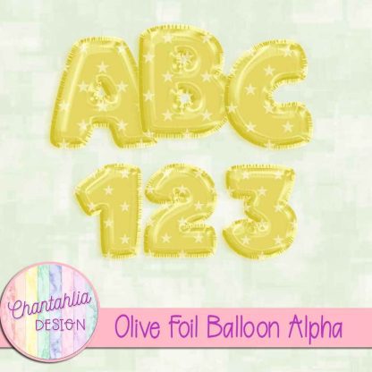 Free olive foil balloon alpha