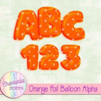 Free orange foil balloon alpha