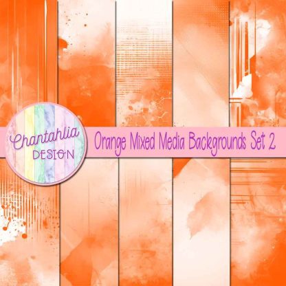 Free orange mixed media backgrounds