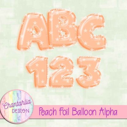 Free peach foil balloon alpha