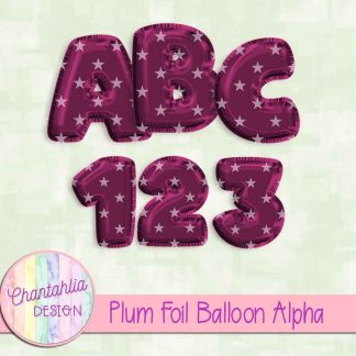 Free plum foil balloon alpha