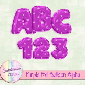 Free purple foil balloon alpha