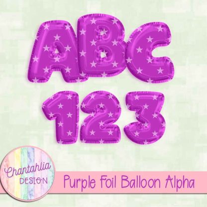 Free purple foil balloon alpha
