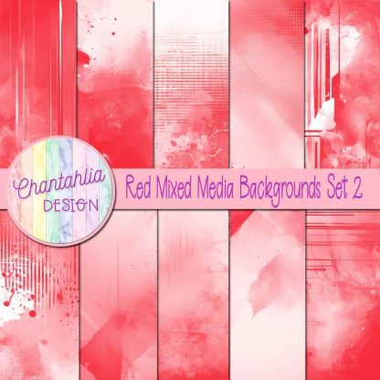 Free red mixed media backgrounds