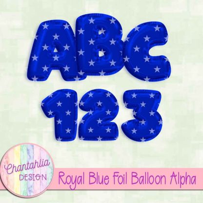 Free royal blue foil balloon alpha