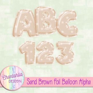 Free sand brown foil balloon alpha