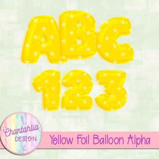 Free yellow foil balloon alpha