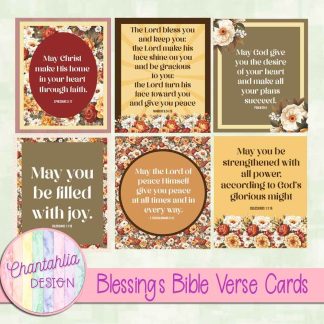 Free Bible Verse cards in a Blessings theme