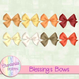 Free bows in a Blessings theme