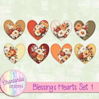 Free hearts in a Blessings theme