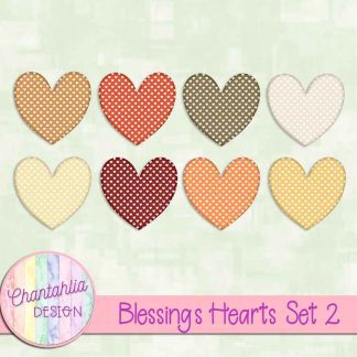 Free hearts in a Blessings theme