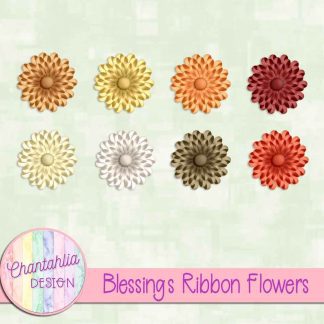 Free ribbon flowers in a Blessings theme