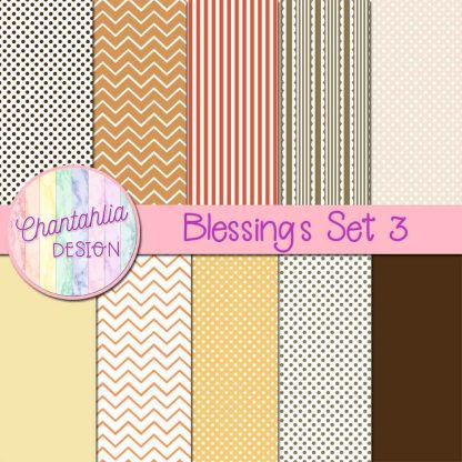 Free digital papers in a Blessings theme