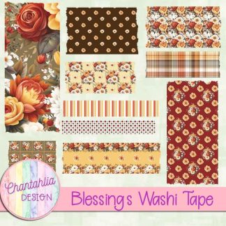 Free washi tape in a Blessings theme