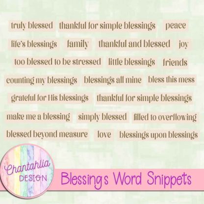 Free word snippets in a Blessings theme