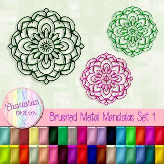 Free brushed metal mandalas