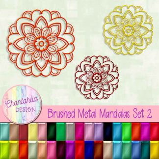 Free brushed metal mandalas