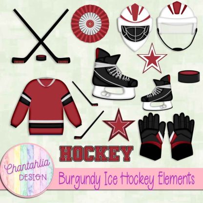 Free design elements in an Ice Hockey theme