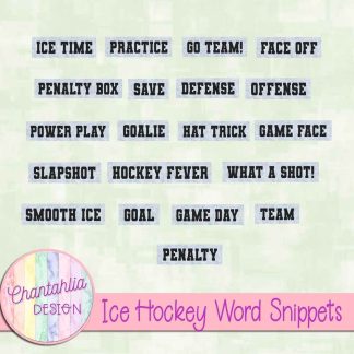 Free word snippets in an Ice Hockey theme