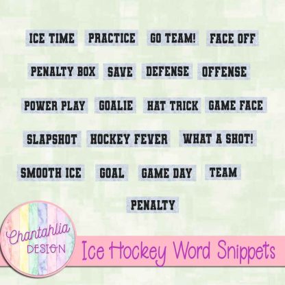 Free word snippets in an Ice Hockey theme