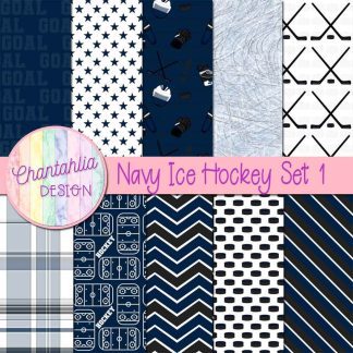 Free digital papers in an Ice Hockey theme