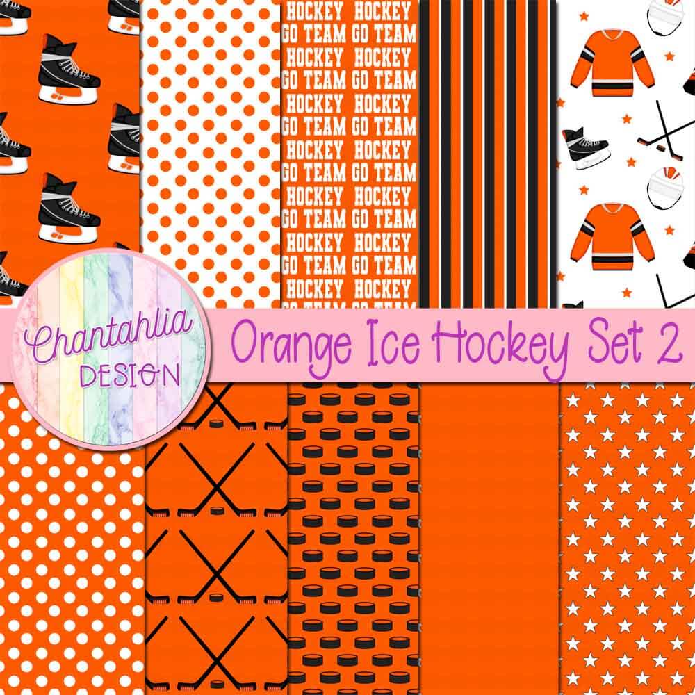 Free digital papers in an Ice Hockey theme