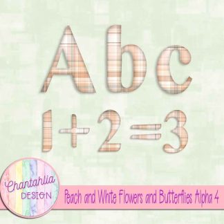 Free alpha in a Peach and White Flowers and Butterflies theme