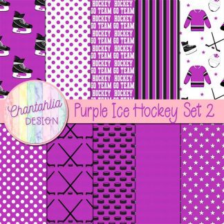 Free digital papers in an Ice Hockey theme