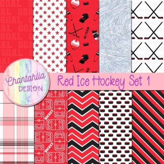 Free digital papers in an Ice Hockey theme