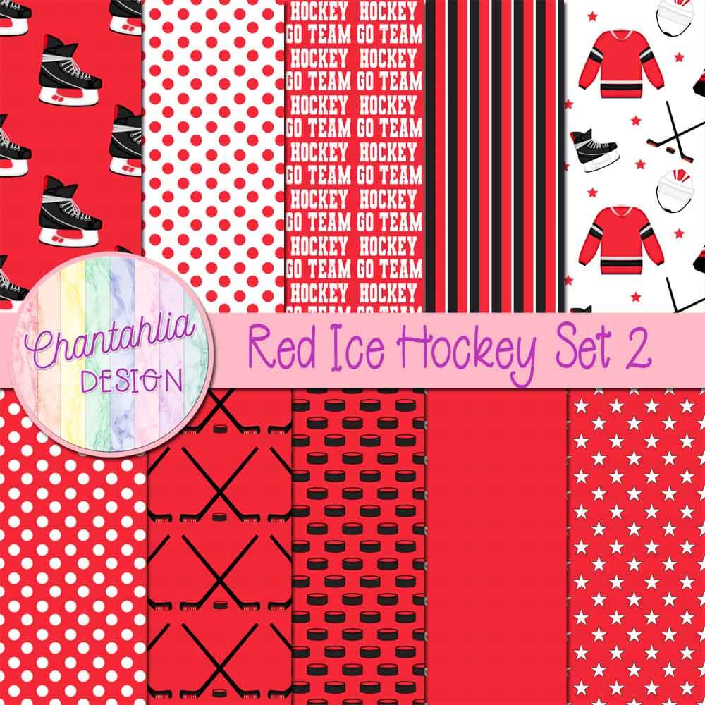 Free digital papers in an Ice Hockey theme