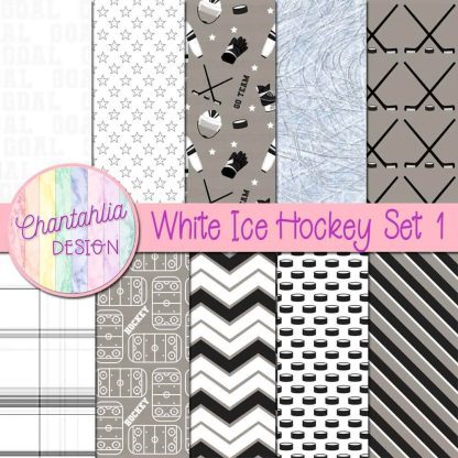 Free digital papers in an Ice Hockey theme