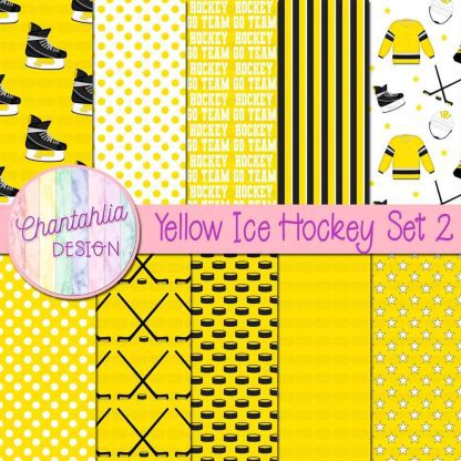 Free digital papers in an Ice Hockey theme