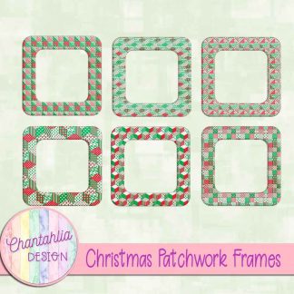 Free frames in a Christmas Patchwork theme