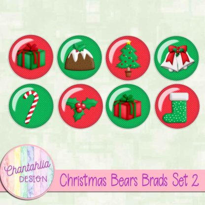 Free brads in a Christmas Bears theme